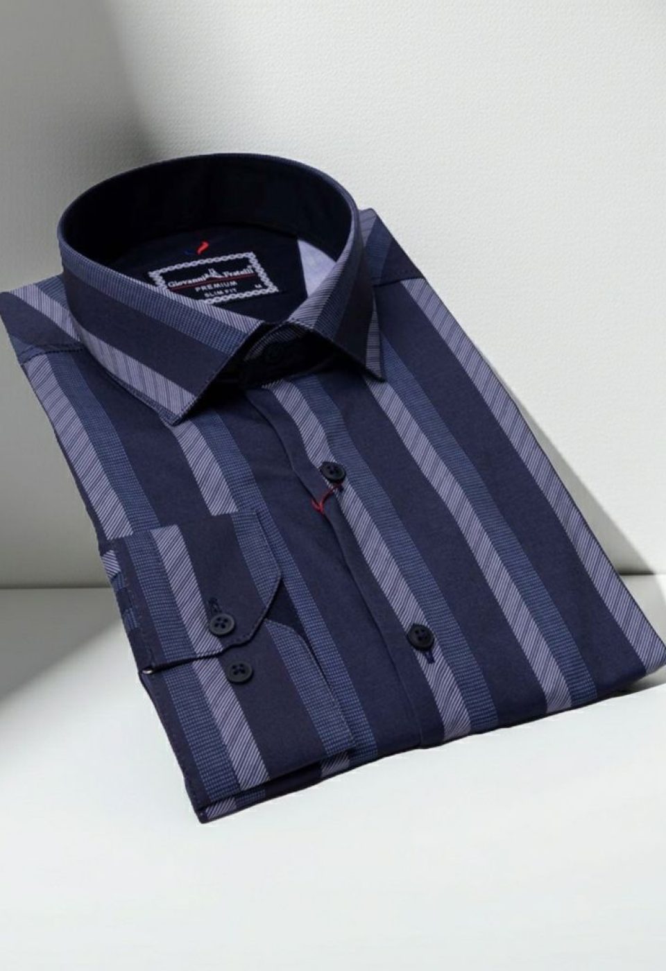Slim Fit Uzun Kol Desenli Erkek Gömlek 3GMK312101012
