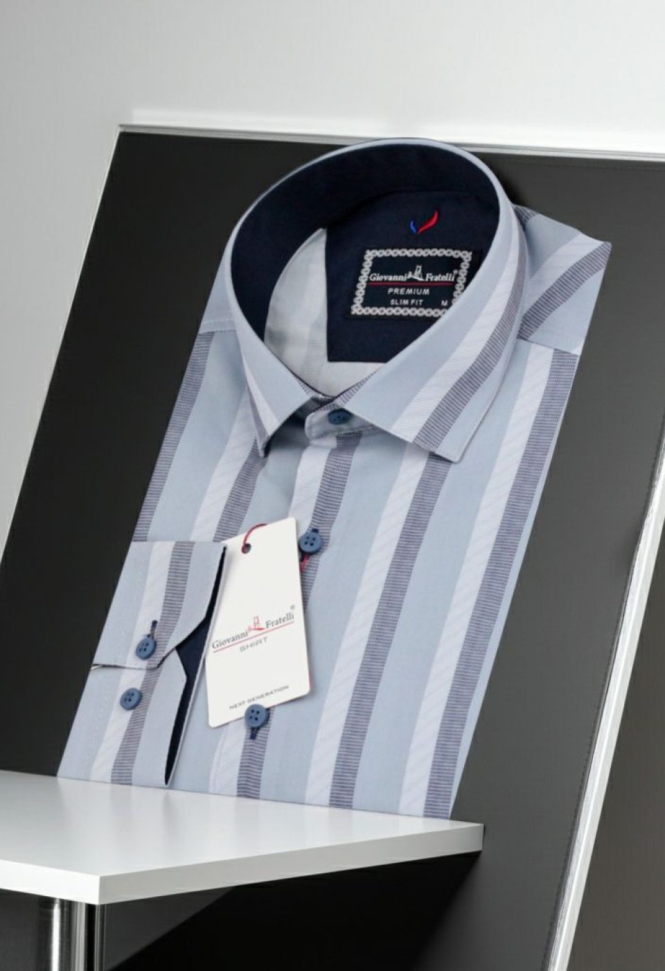 Slim Fit Uzun Kol Desenli Erkek Gömlek 3GMK312101015 - Giovanni Fratelli