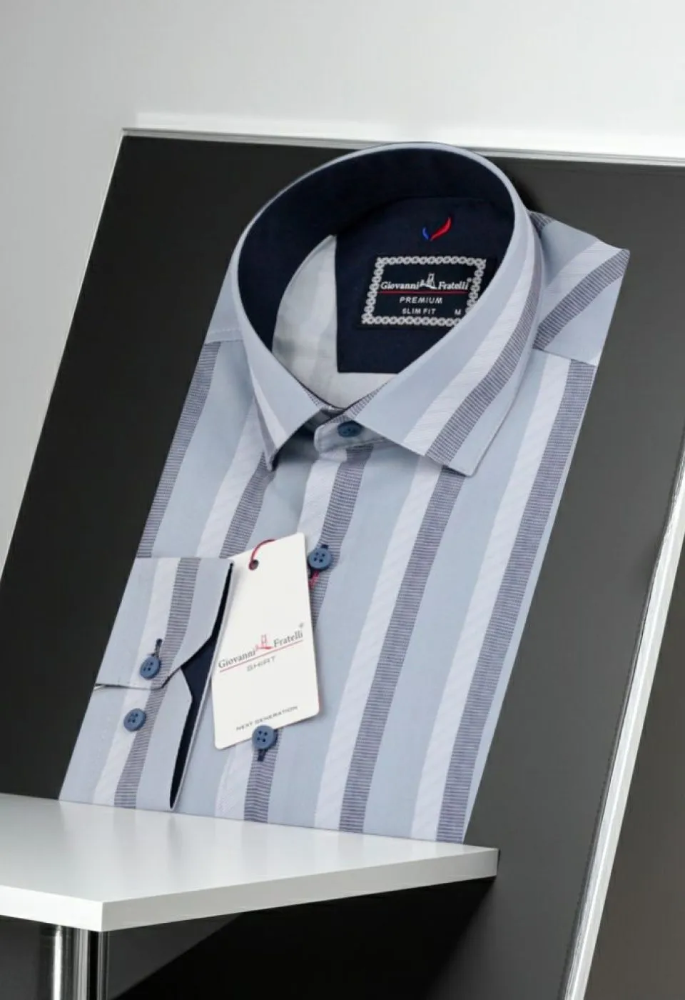 Slim Fit Uzun Kol Desenli Erkek Gömlek 3GMK312101015 - Giovanni Fratelli