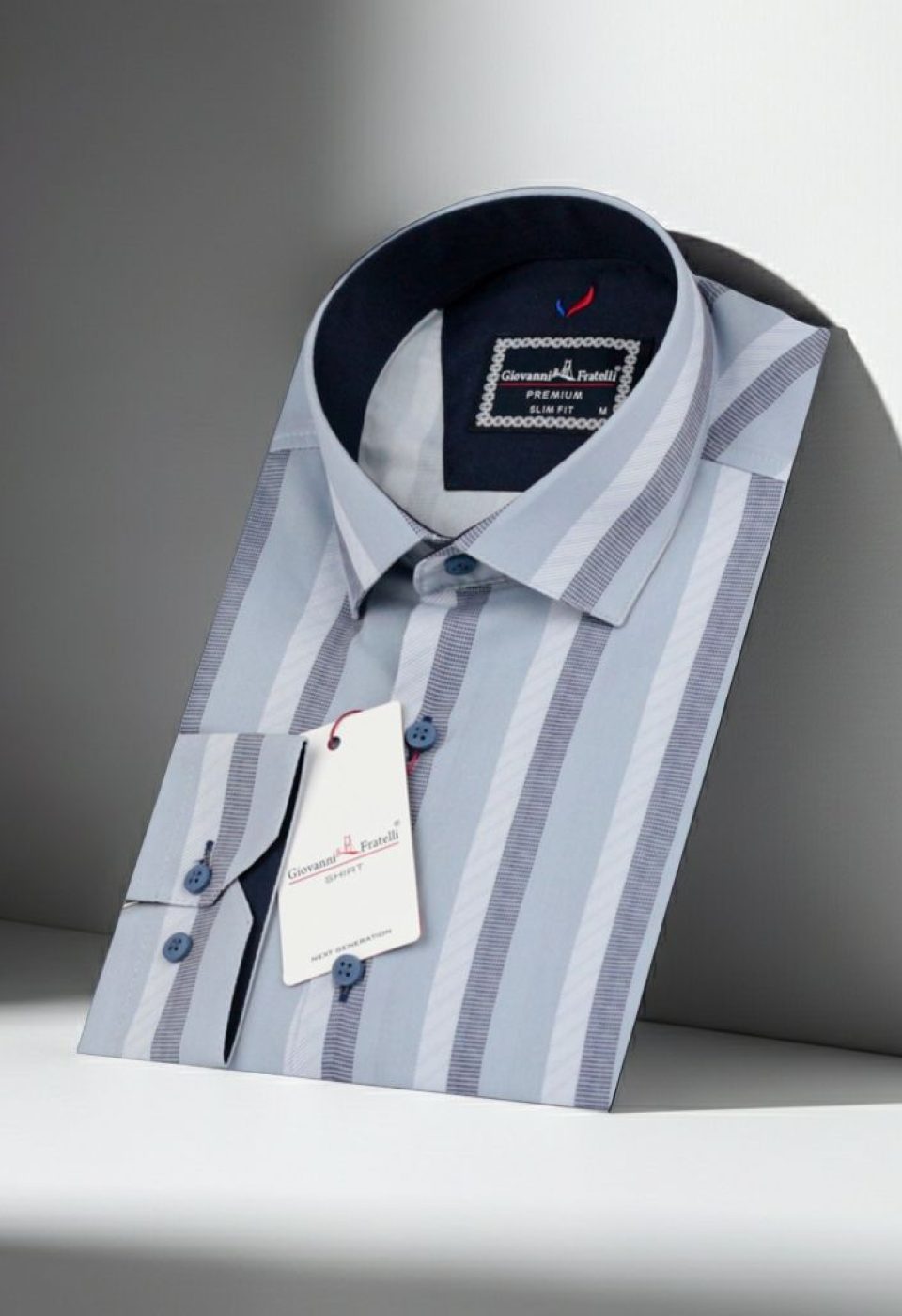 Slim Fit Uzun Kol Desenli Erkek Gömlek 3GMK312101015