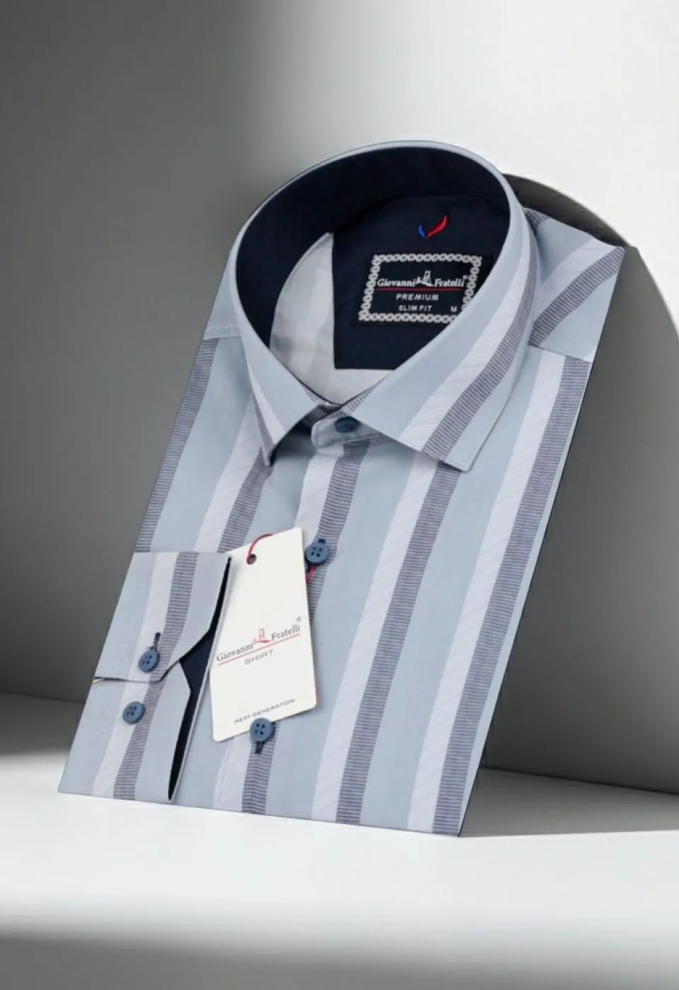 Slim Fit Uzun Kol Desenli Erkek Gömlek 3GMK312101015 - Giovanni Fratelli