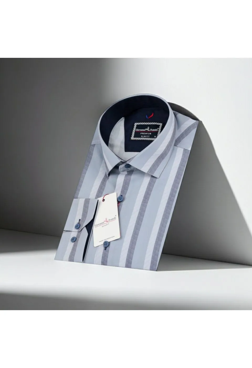 Slim Fit Uzun Kol Desenli Erkek Gömlek 3GMK312101015 - Giovanni Fratelli