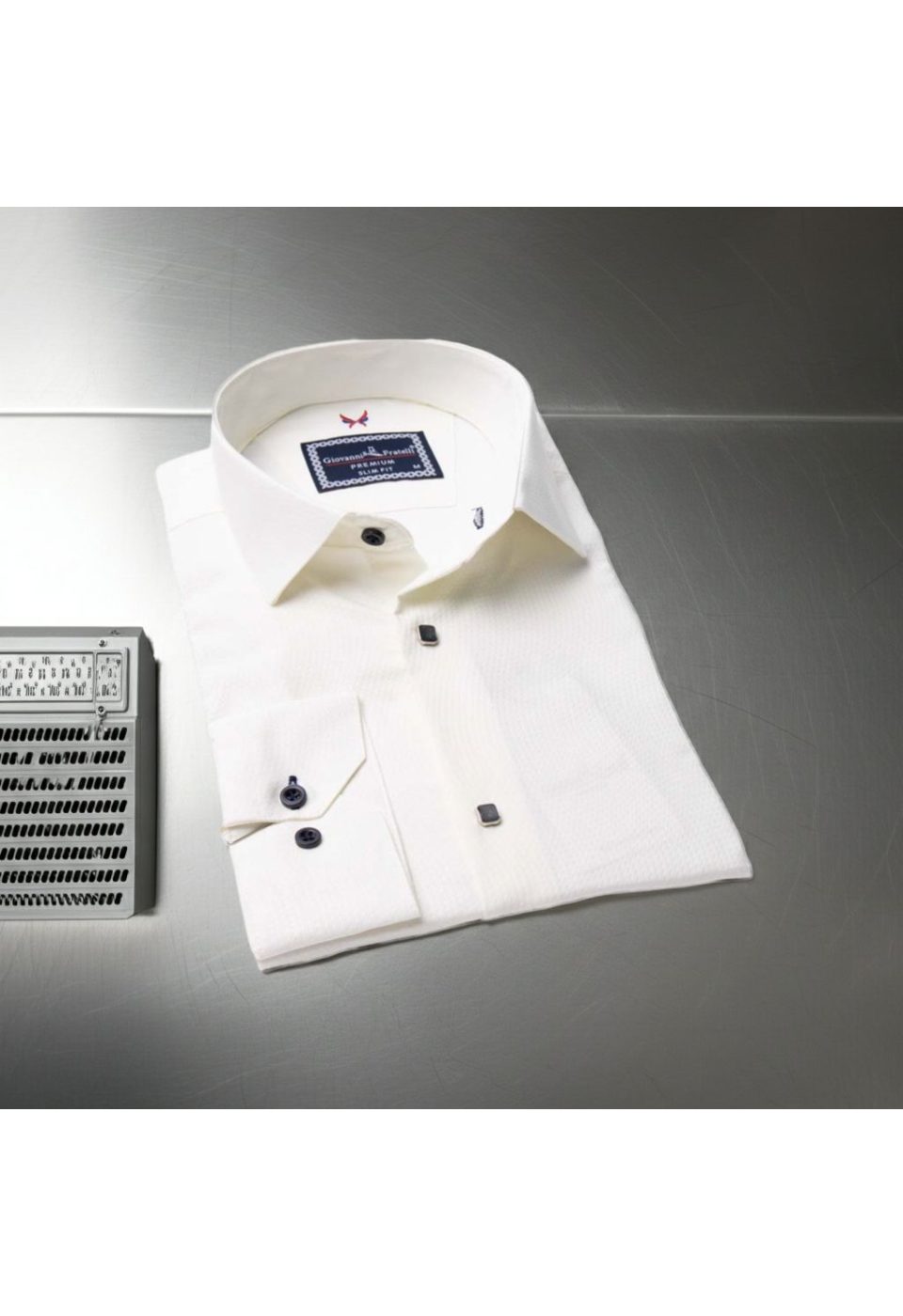 Slim Fit Uzun Kol Desenli Jakar Armürlü Gömlek 2102 CR 002 - Giovanni Fratelli