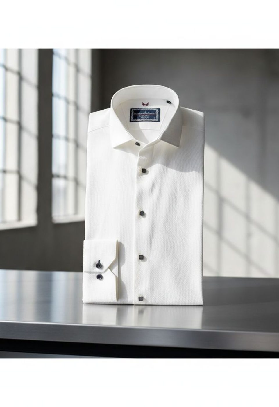 Slim Fit Uzun Kol Desenli Jakar Armürlü Gömlek 2102 CR 002 - Giovanni Fratelli