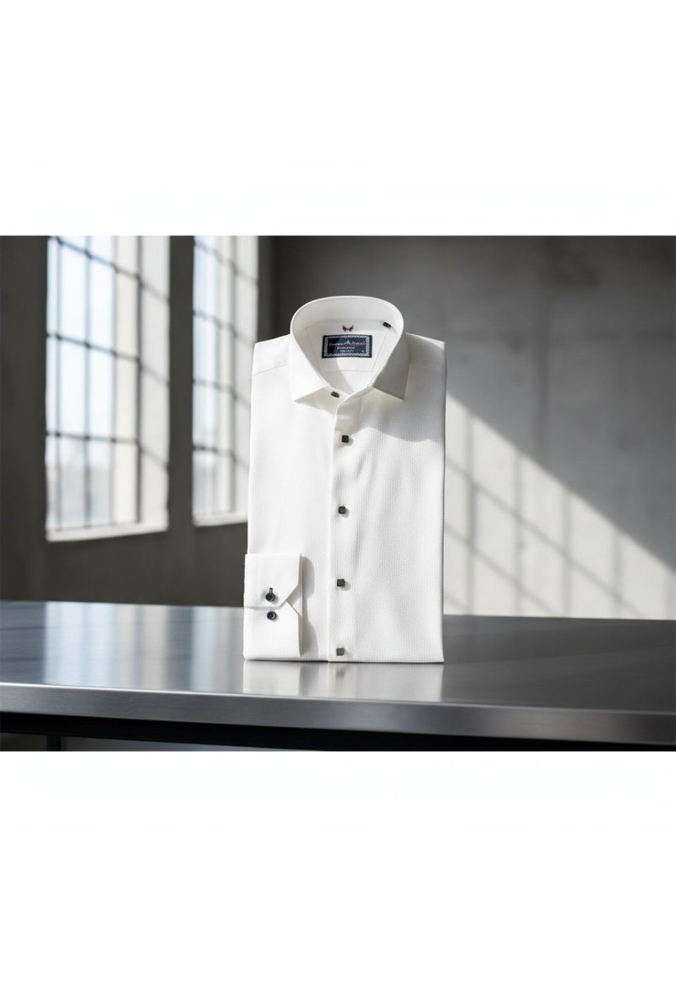 Slim Fit Uzun Kol Desenli Jakar Armürlü Gömlek 2102 CR 002 - Giovanni Fratelli