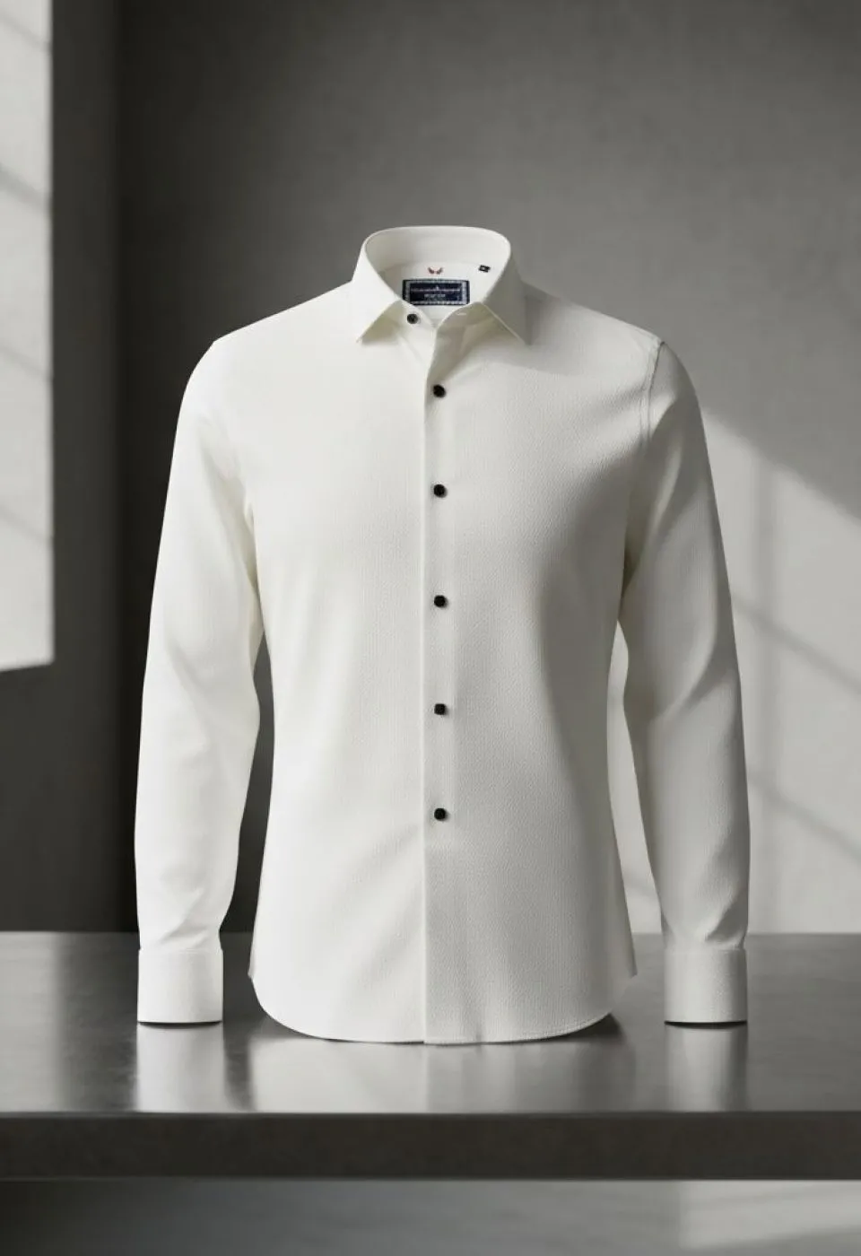 Slim Fit Uzun Kol Desenli Jakar Armürlü Gömlek 2102 CR 002