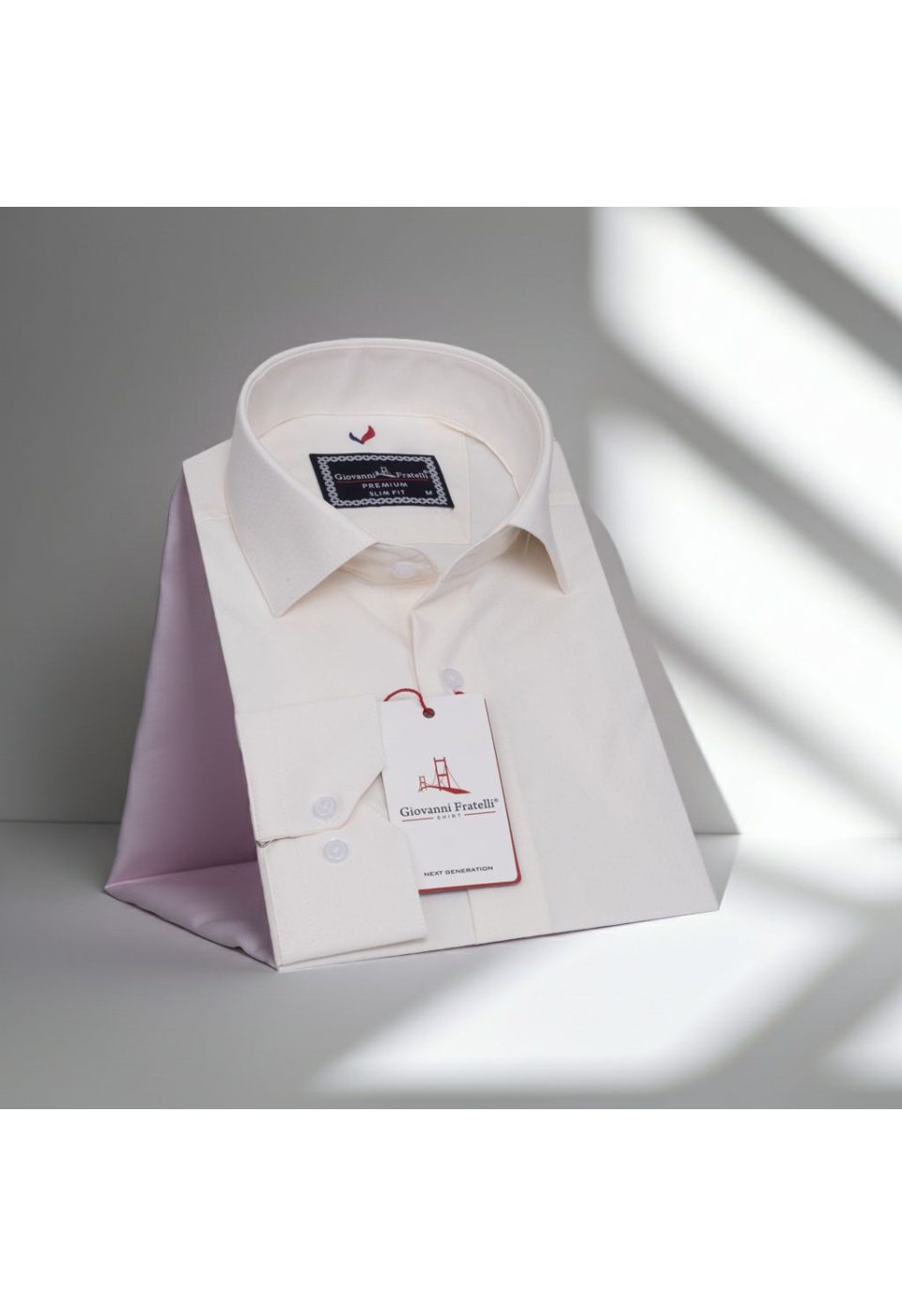 Slim Fit Uzun Kol Desenli Jakar Armürlü Gömlek 2103 CR 002 - Giovanni Fratelli