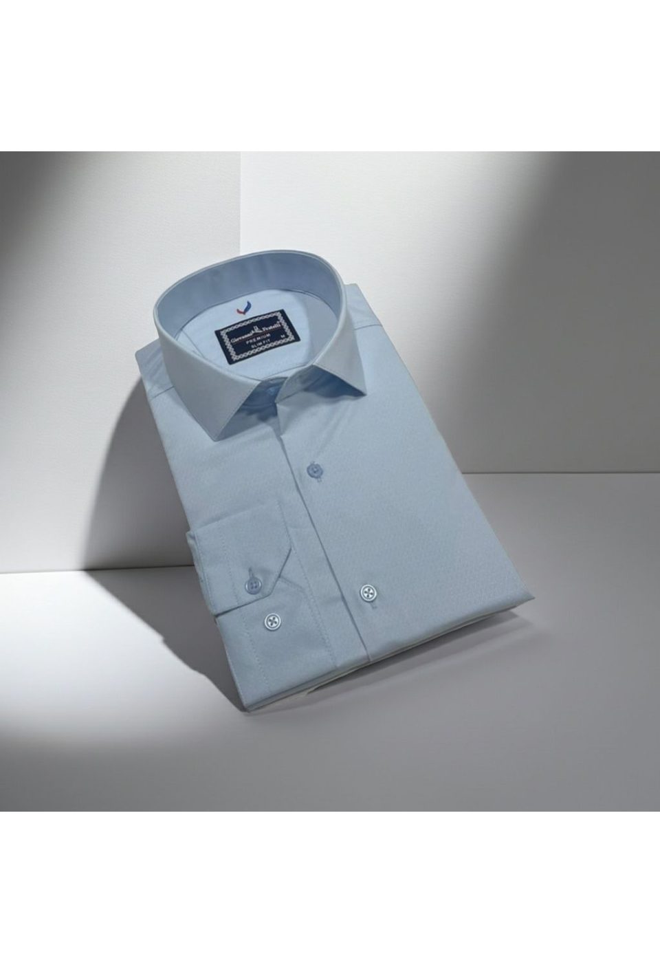 Slim Fit Uzun Kol Desenli Jakar Armürlü Gömlek 2103 CR 005 - Giovanni Fratelli