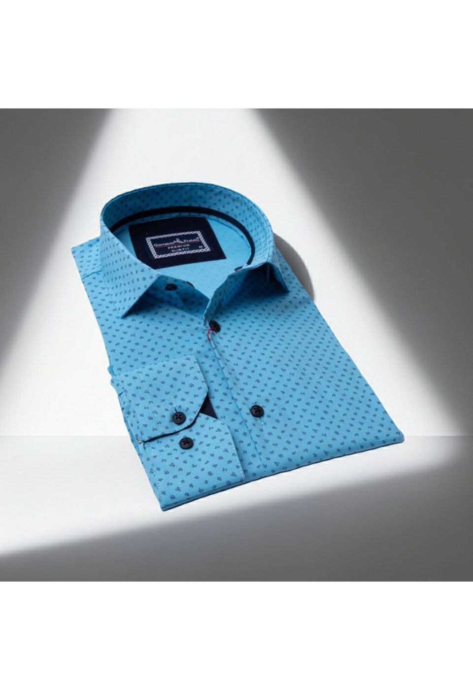 Slim Fit Uzun Kol Desenli Erkek Gömlek 3GMK312110004 - Giovanni Fratelli