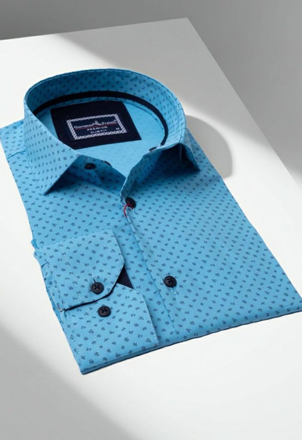 Slim Fit Uzun Kol Desenli Erkek Gömlek 3GMK312110004 - Giovanni Fratelli