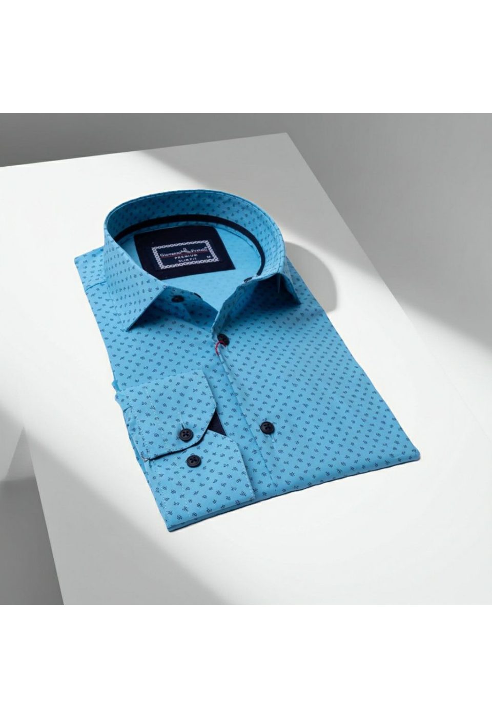 Slim Fit Uzun Kol Desenli Erkek Gömlek 3GMK312110004 - Giovanni Fratelli