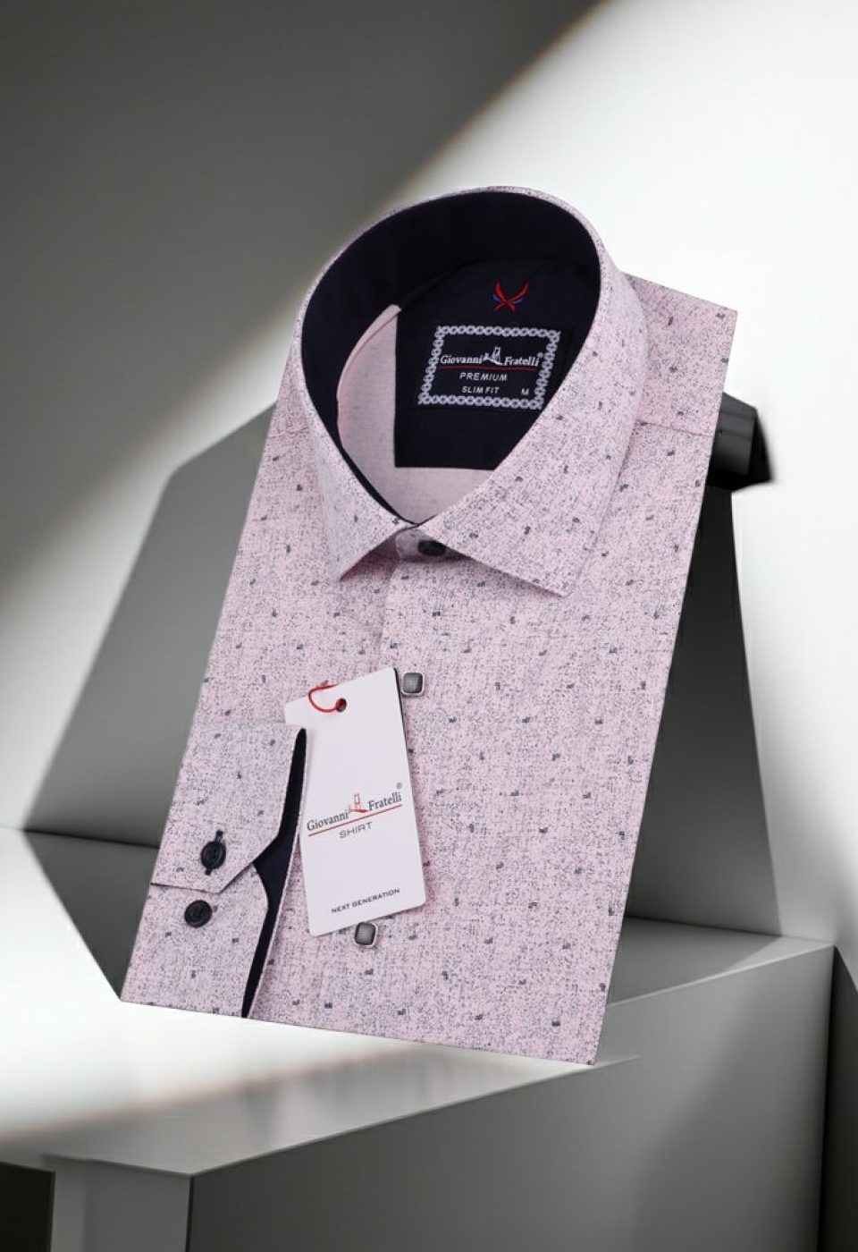 2113 CR 006 Slim Fit Uzun Kol Desenli Erkek Gömlek 3GMK312113006 - Giovanni Fratelli