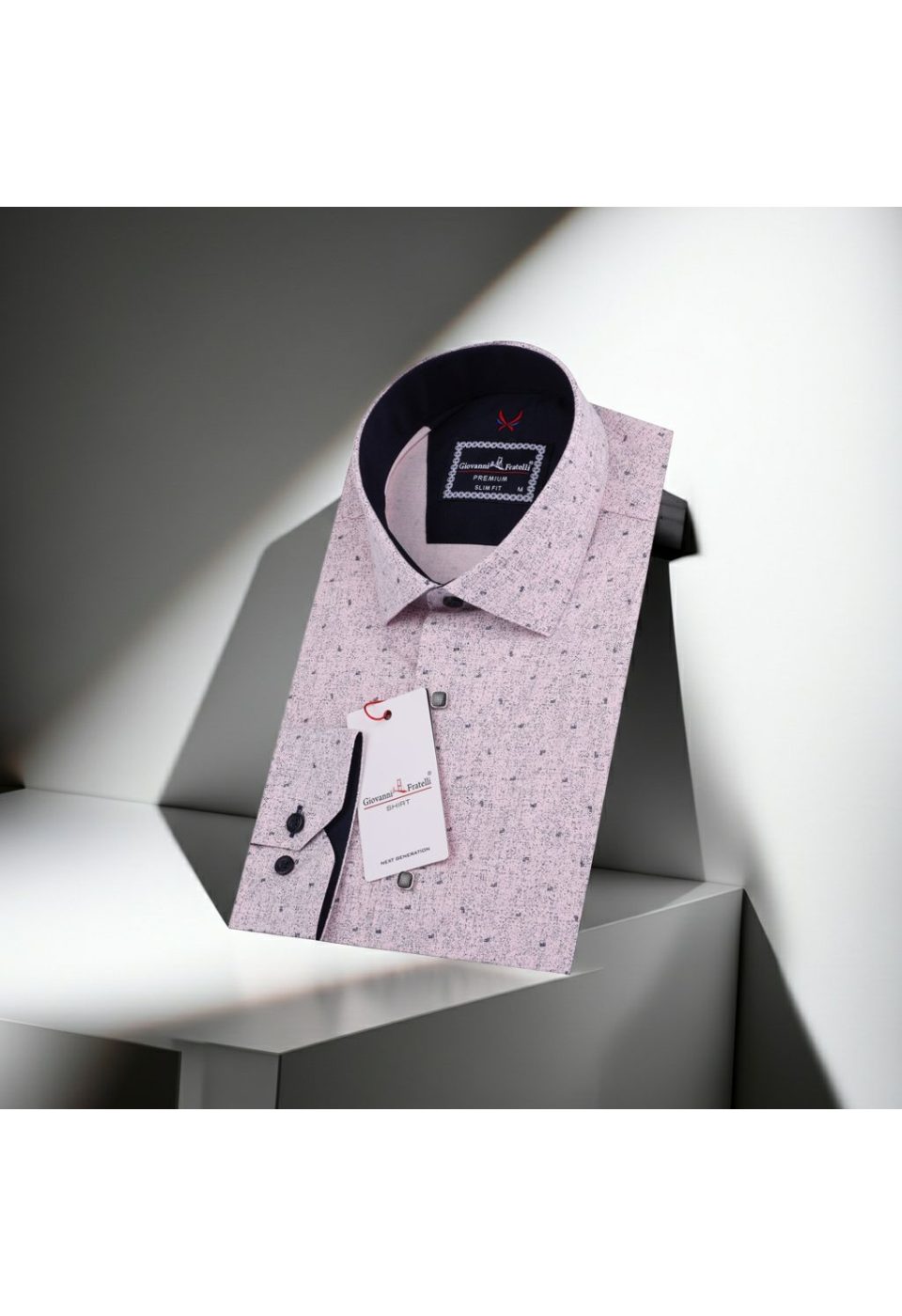 2113 CR 006 Slim Fit Uzun Kol Desenli Erkek Gömlek 3GMK312113006 - Giovanni Fratelli