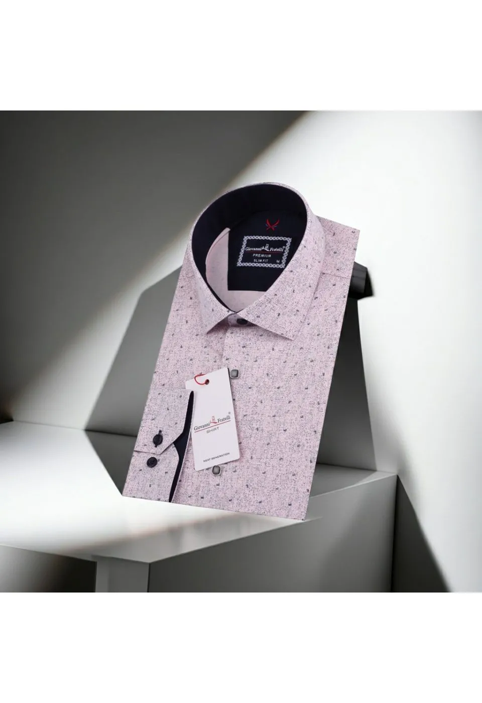 Slim Fit Uzun Kol Desenli Erkek Gömlek 3GMK312113006 - Giovanni Fratelli