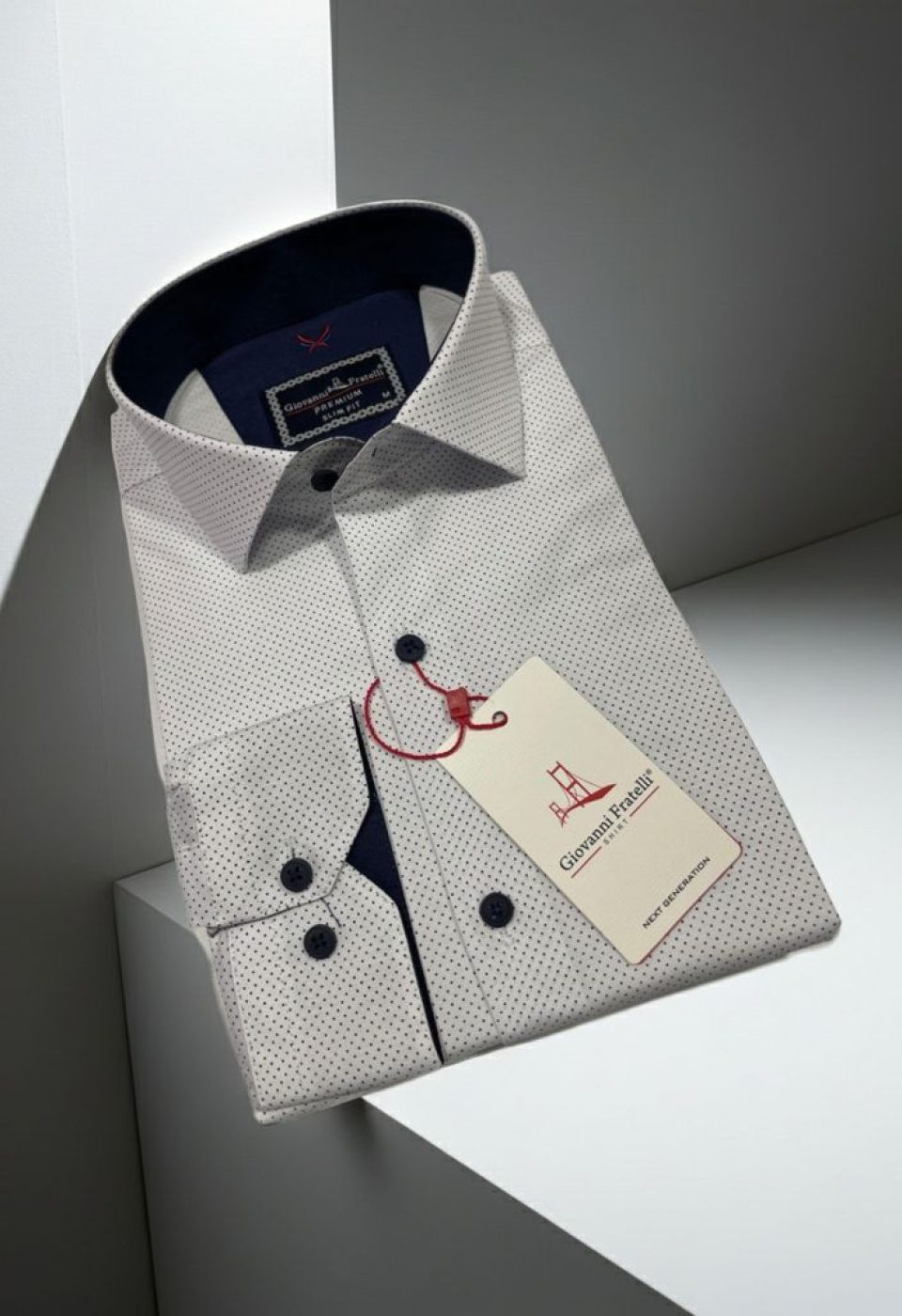 Slim Fit Uzun Kol Desenli Erkek Gömlek 3GMK312114001 - Giovanni Fratelli