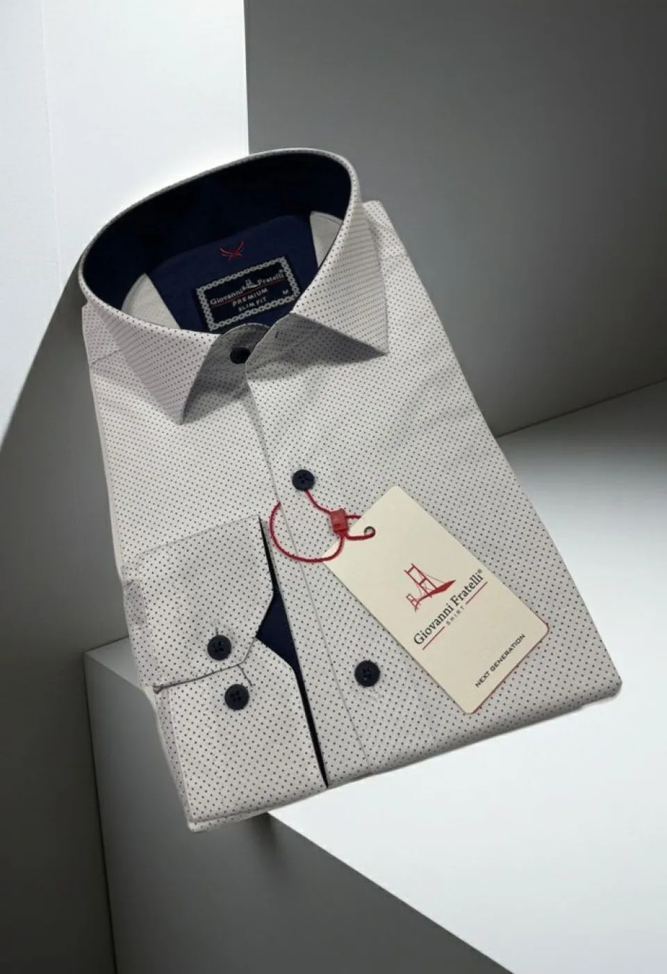 Slim Fit Uzun Kol Desenli Erkek Gömlek 3GMK312114001