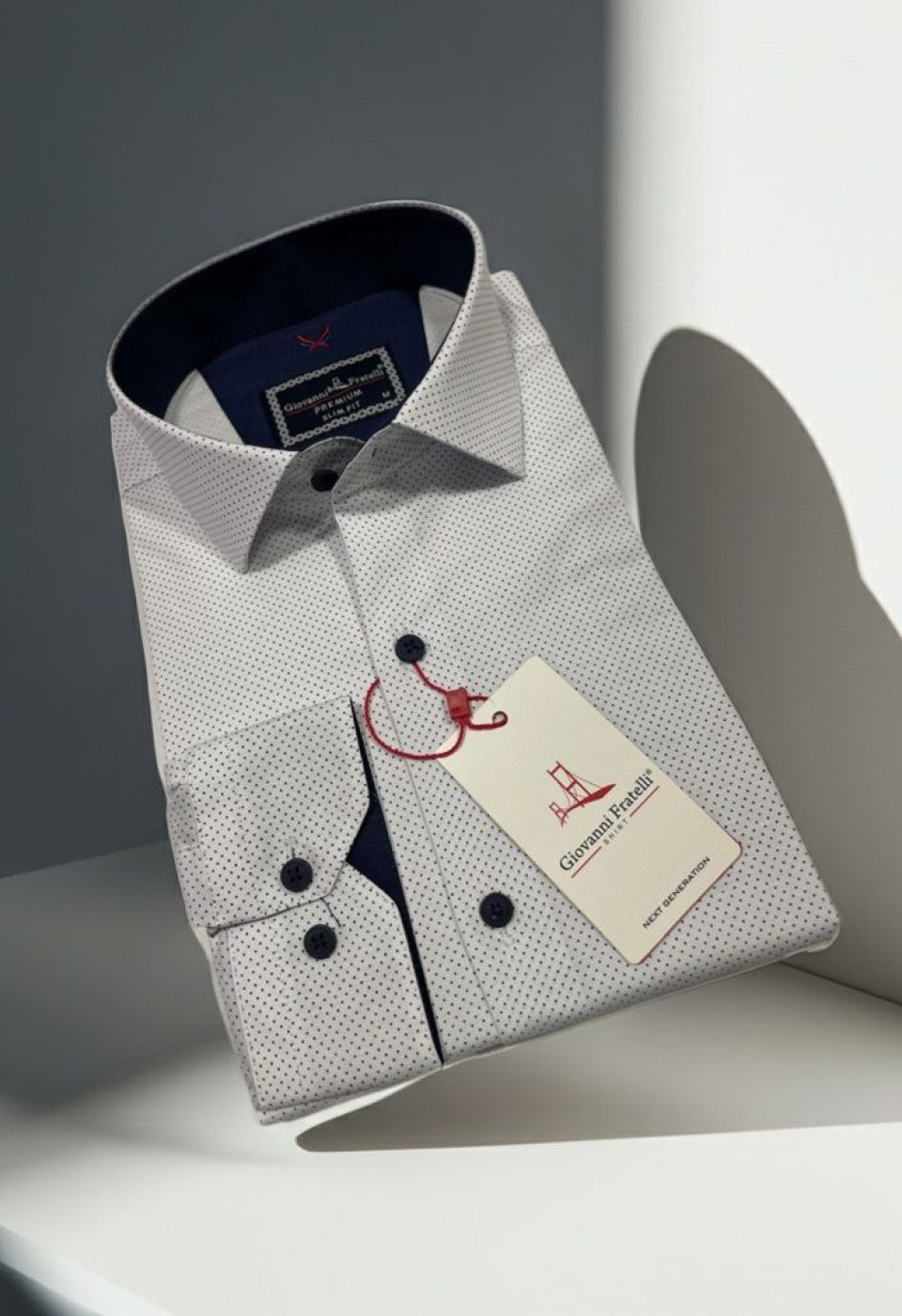 Slim Fit Uzun Kol Desenli Erkek Gömlek 3GMK312114001 - Giovanni Fratelli