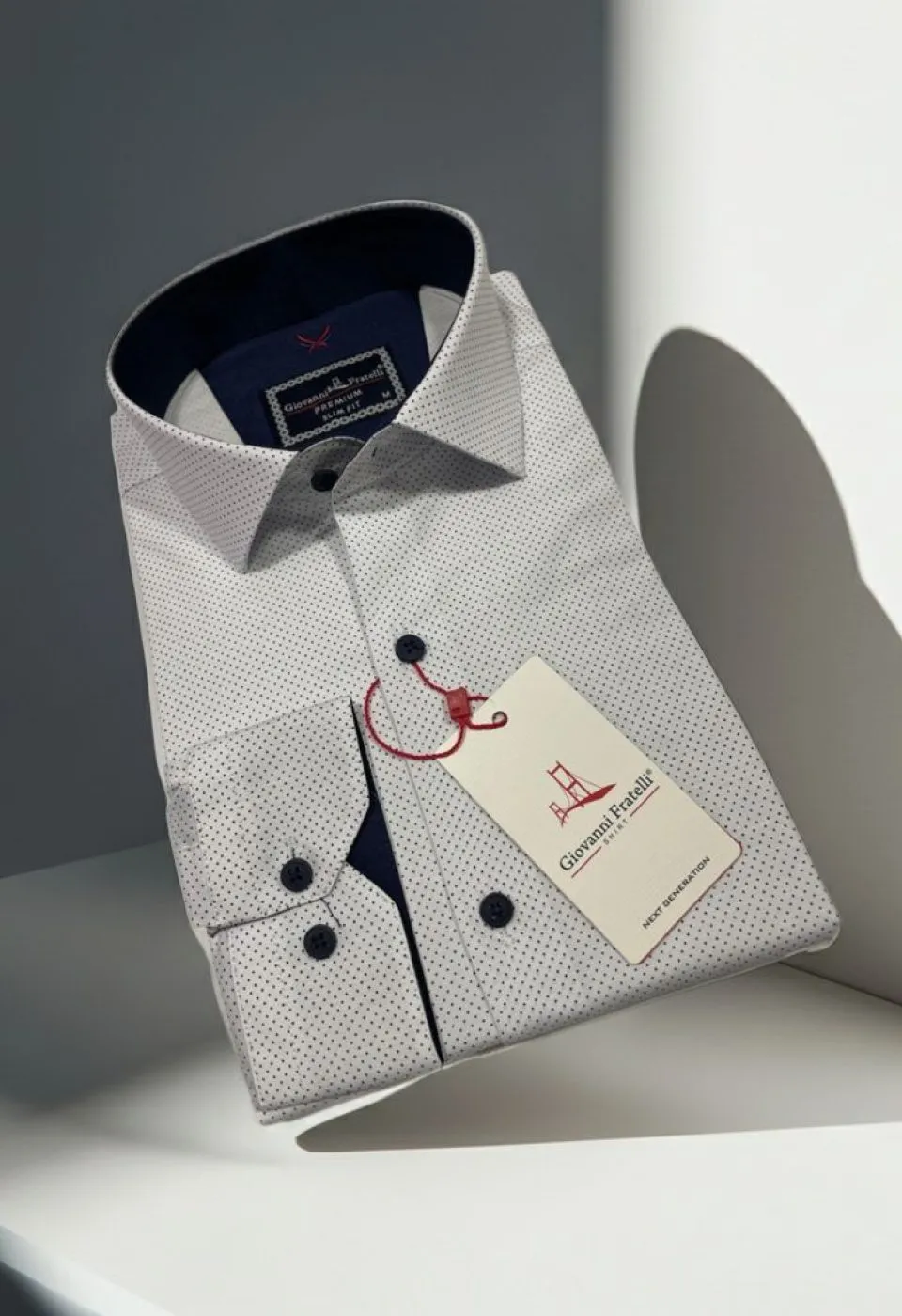 Slim Fit Uzun Kol Desenli Erkek Gömlek 3GMK312114001