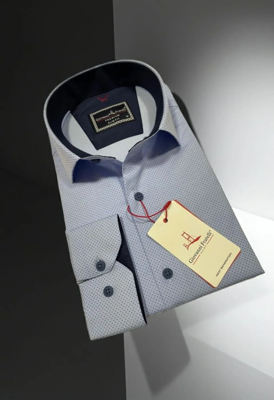 Slim Fit Uzun Kol Desenli Erkek Gömlek 3GMK312114002