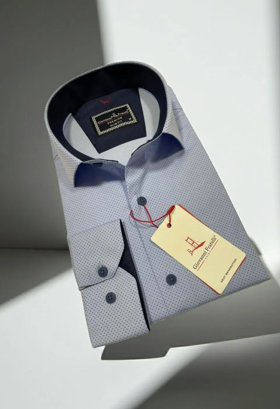 Slim Fit Uzun Kol Desenli Erkek Gömlek 3GMK312114002