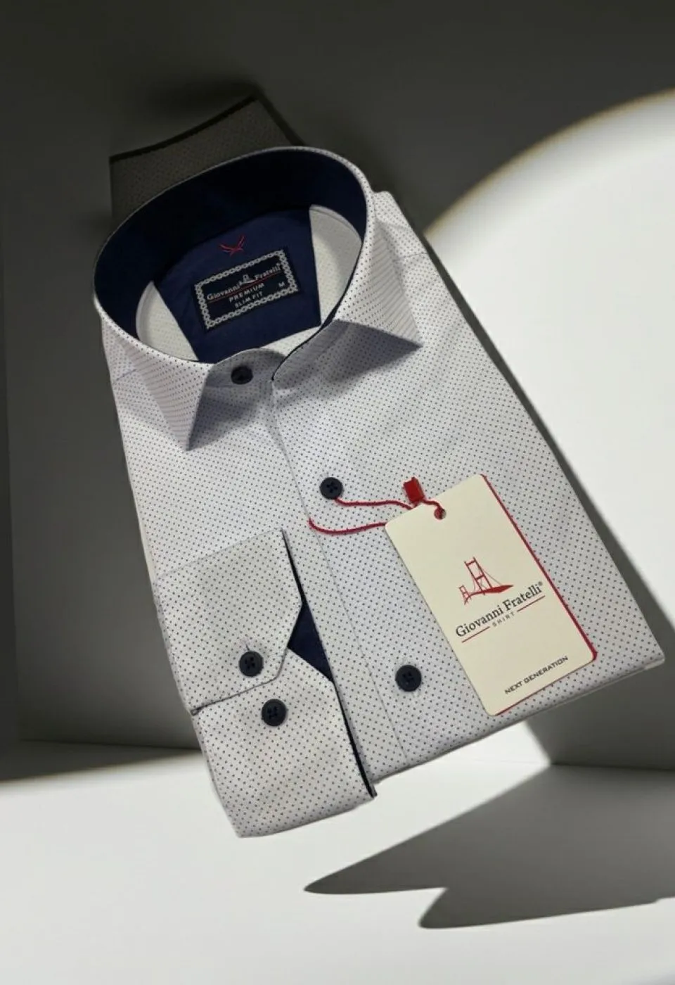 Slim Fit Uzun Kol Desenli Erkek Gömlek 3GMK312114003