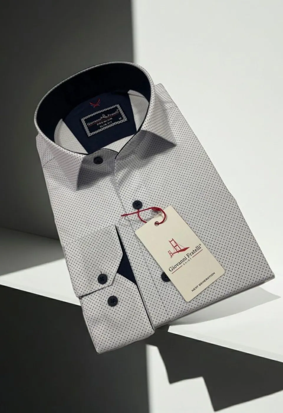 Slim Fit Uzun Kol Desenli Erkek Gömlek 3GMK312114006