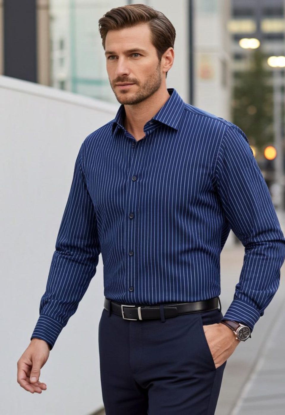 Slim Fit Uzun Kol Desenli Erkek Gömlek 3GMK312114004 - Giovanni Fratelli