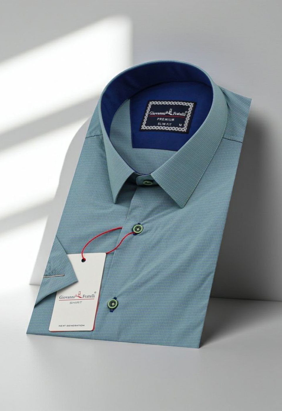 Slim Fit Kısa Kol Desenli Erkek Gömlek 3GMK341420004 - Giovanni Fratelli