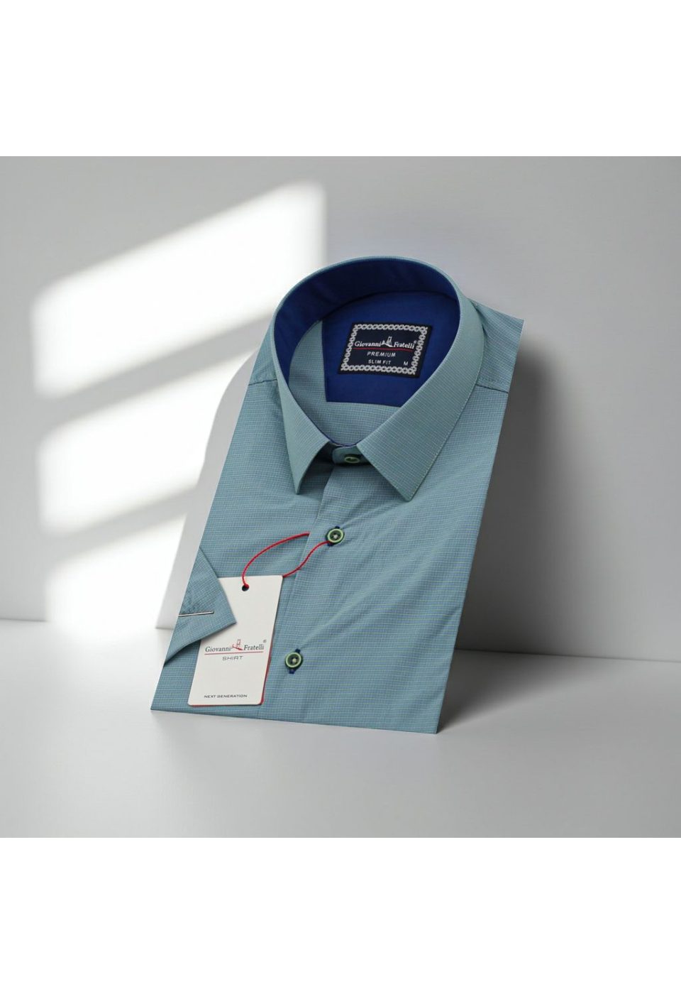Slim Fit Kısa Kol Desenli Erkek Gömlek 3GMK341420004 - Giovanni Fratelli