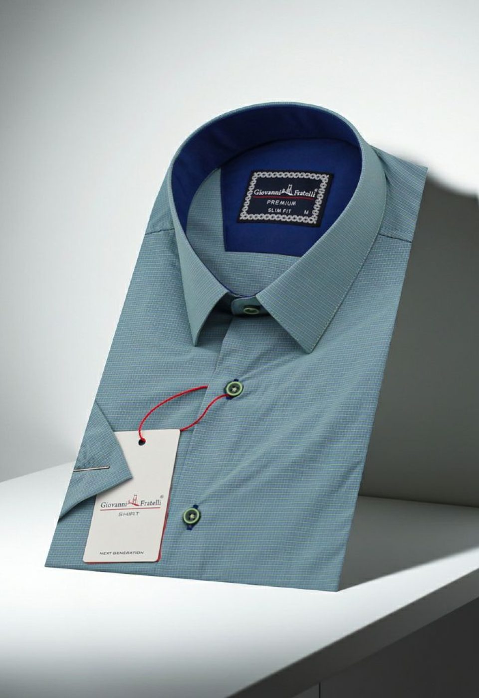 Slim Fit Kısa Kol Desenli Erkek Gömlek 3GMK341420004