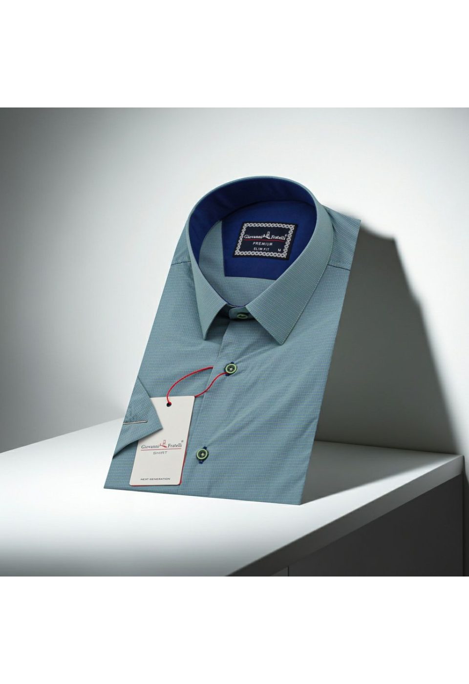 Slim Fit Kısa Kol Desenli Erkek Gömlek 3GMK341420004 - Giovanni Fratelli