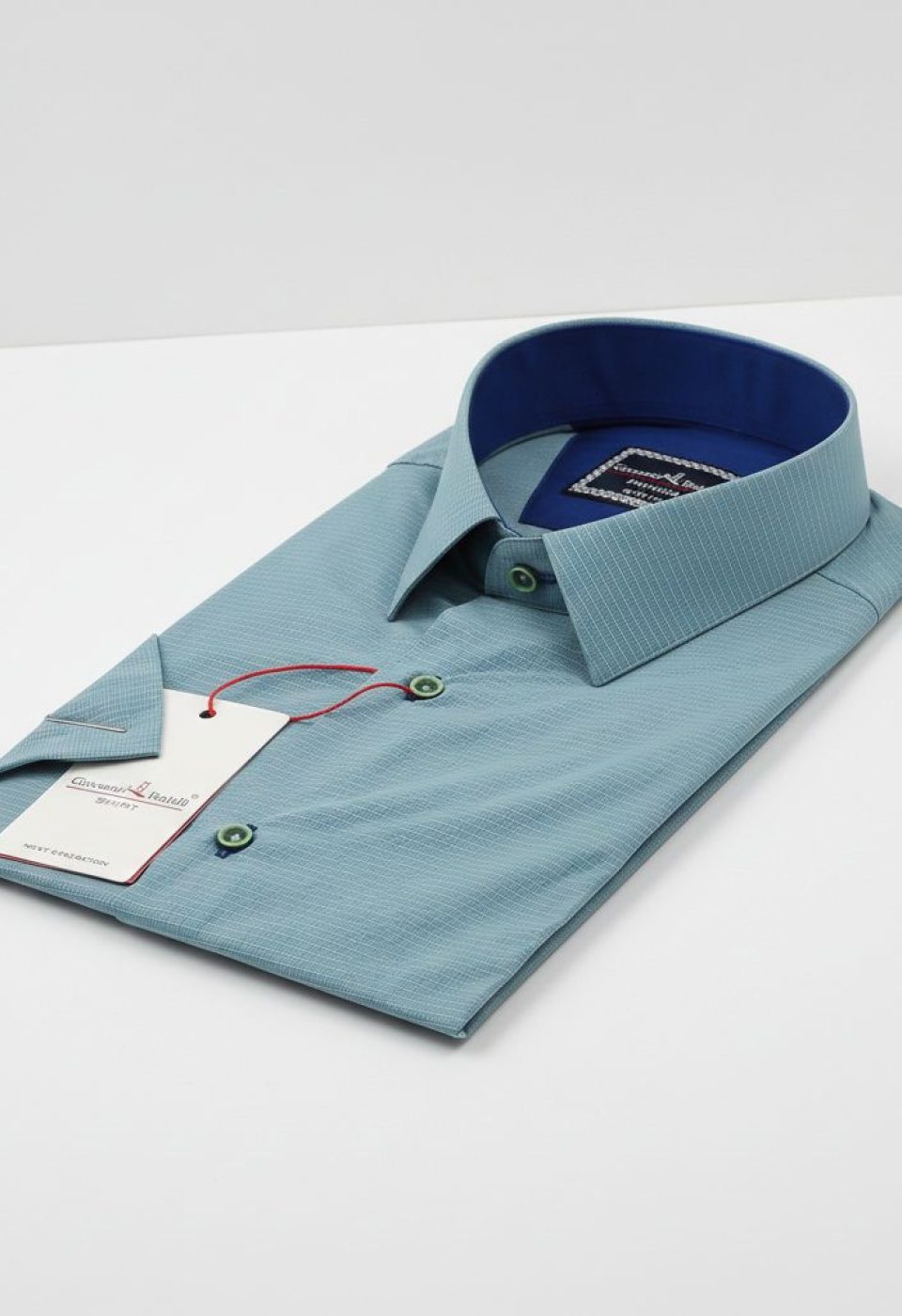 Slim Fit Kısa Kol Desenli Erkek Gömlek 3GMK341420004 - Giovanni Fratelli