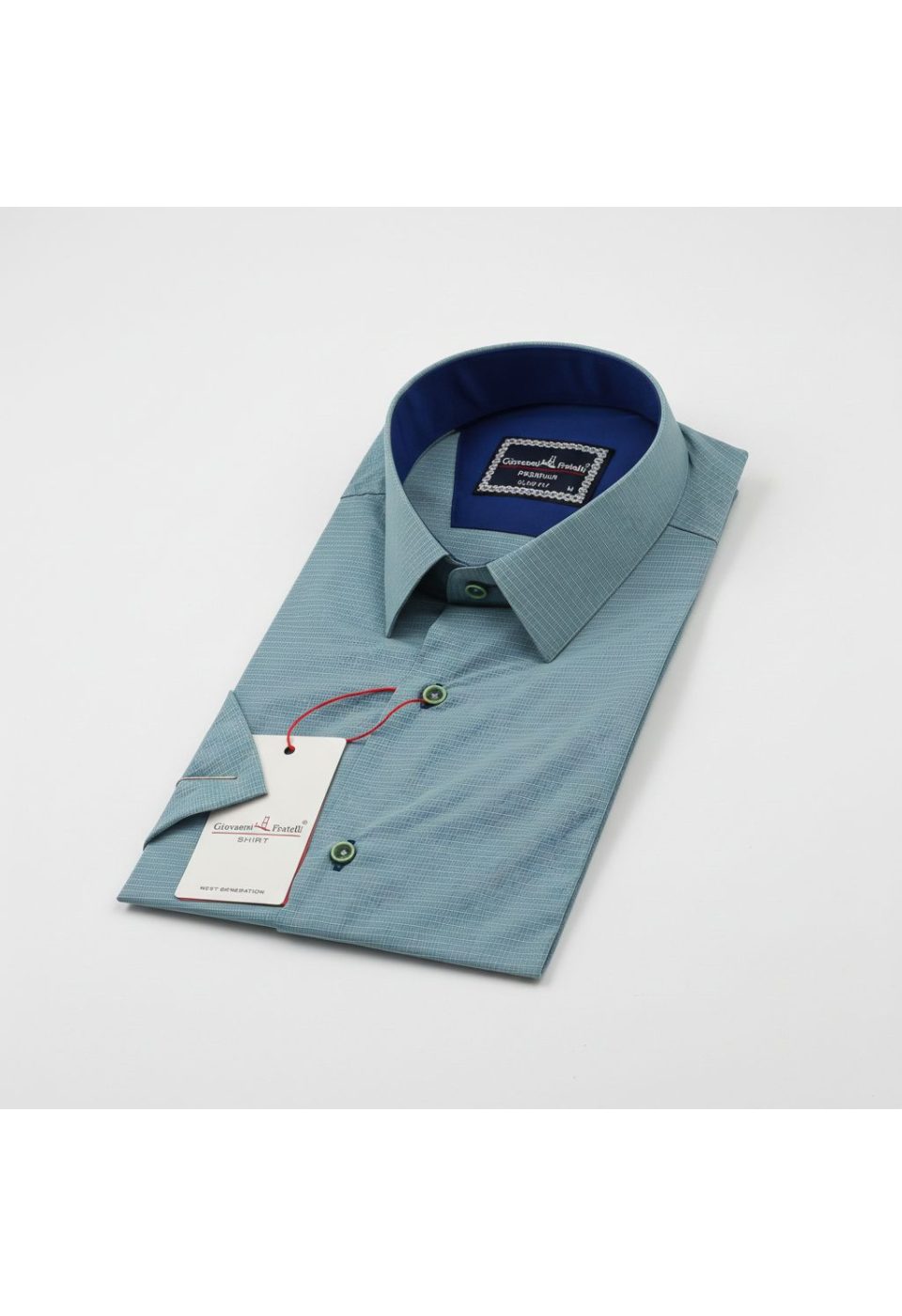 Slim Fit Kısa Kol Desenli Erkek Gömlek 3GMK341420004 - Giovanni Fratelli