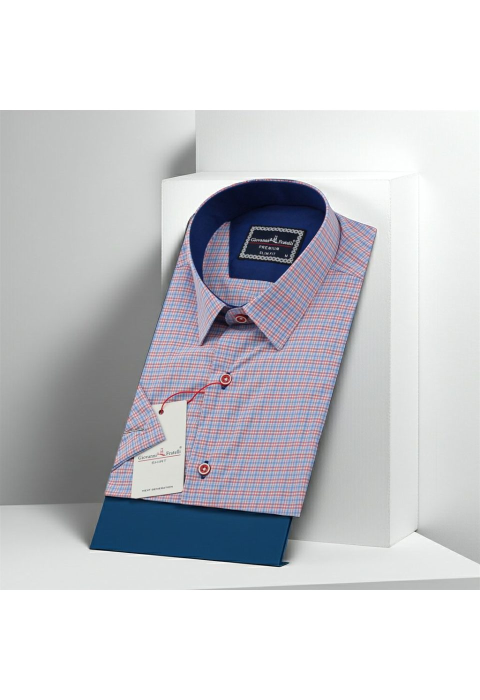 Slim Fit Kısa Kol Desenli Erkek Gömlek 3GMK341420006 - Giovanni Fratelli