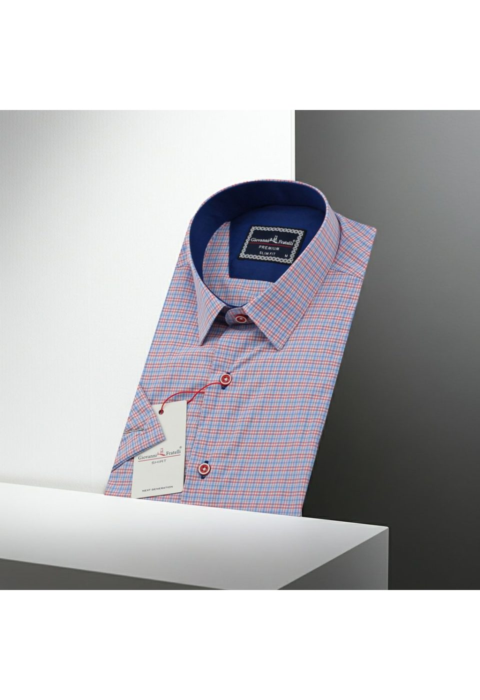 Slim Fit Kısa Kol Desenli Erkek Gömlek 3GMK341420006 - Giovanni Fratelli