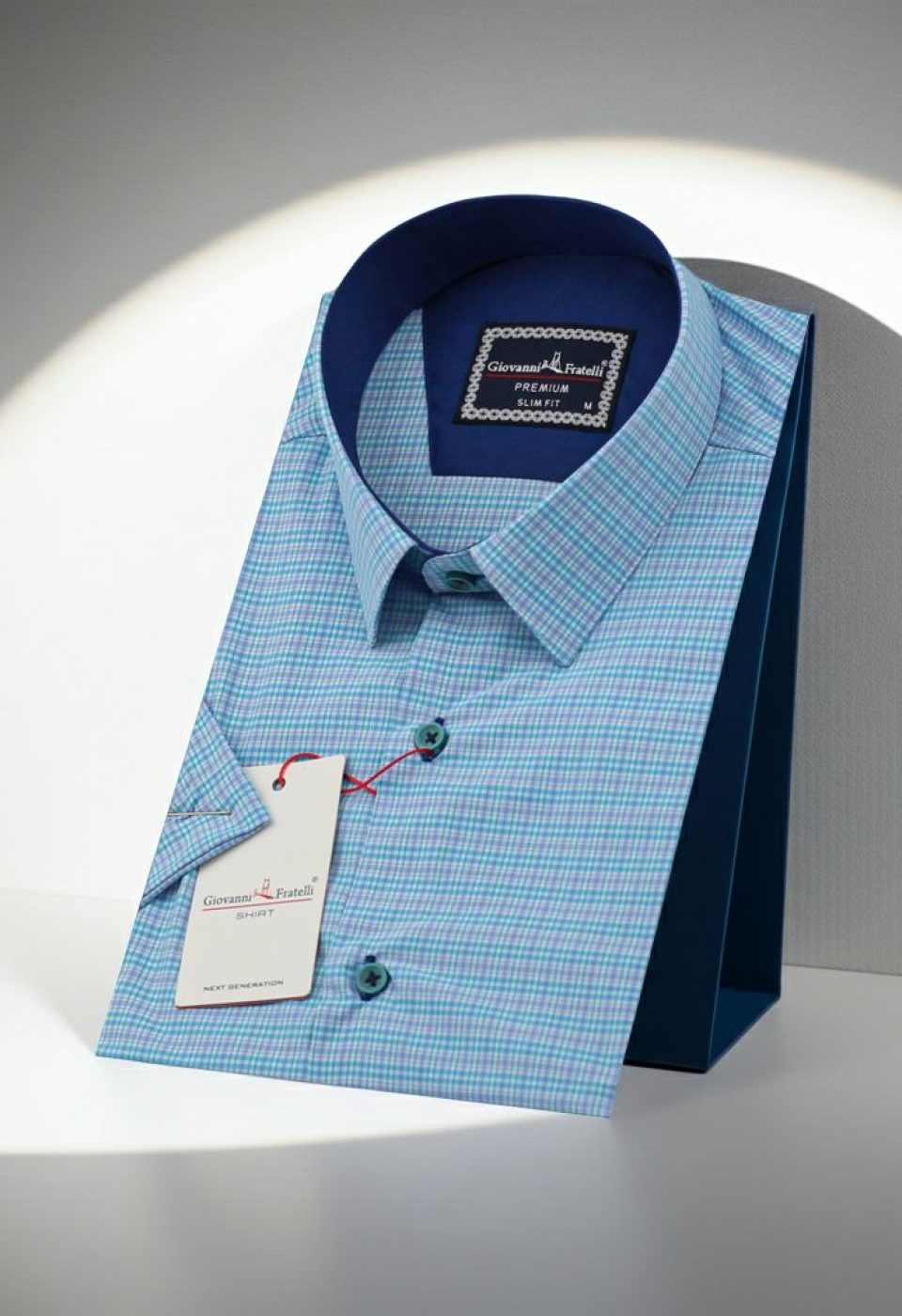 Slim Fit Kısa Kol Desenli Erkek Gömlek 3GMK341420007 Slim Fit Kısa Kol Desenli Erkek Gömlek 3GMK341420007