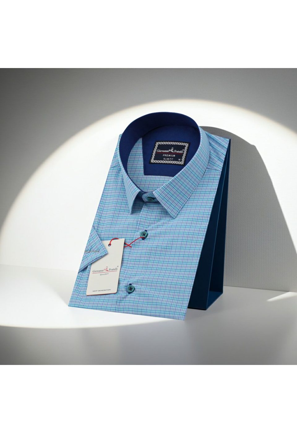 Slim Fit Kısa Kol Desenli Erkek Gömlek 3GMK341420007 - Giovanni Fratelli