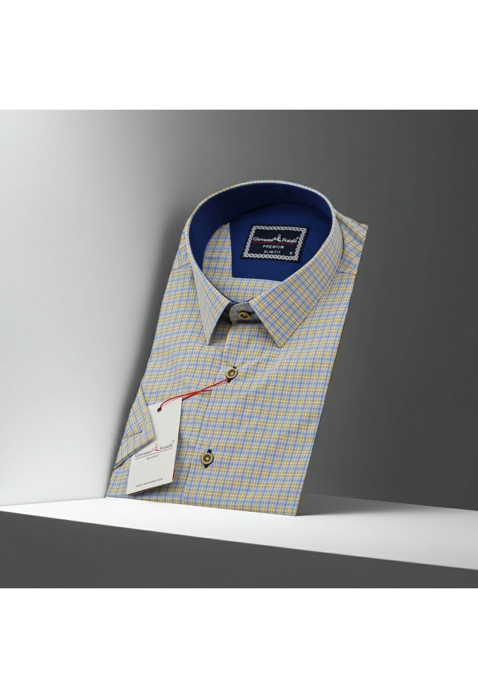 1420 CR K 008 Slim Fit Kısa Kol Desenli Erkek Gömlek 3GMK341420008 - Giovanni Fratelli