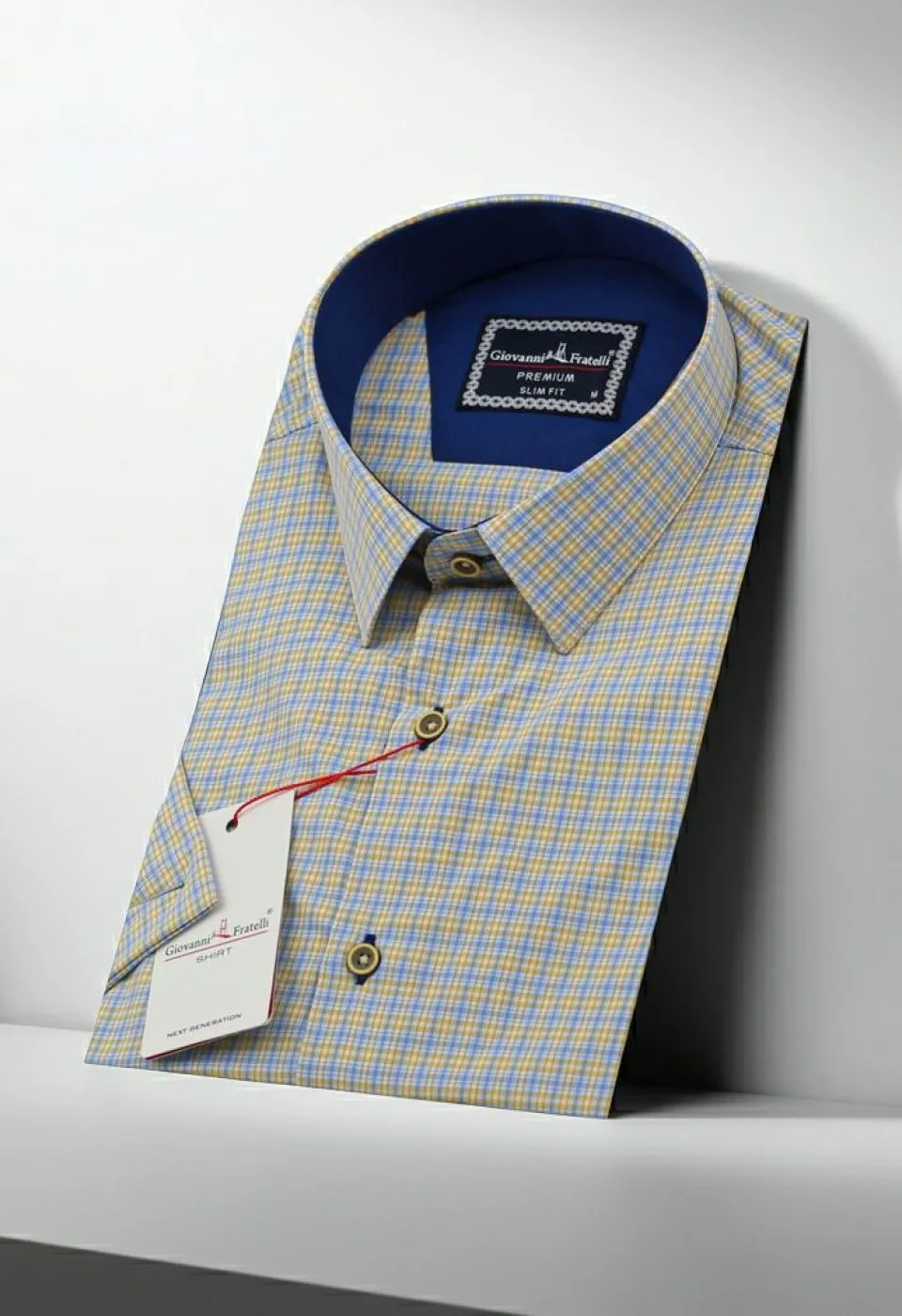 Slim Fit Kısa Kol Desenli Erkek Gömlek 3GMK341420008