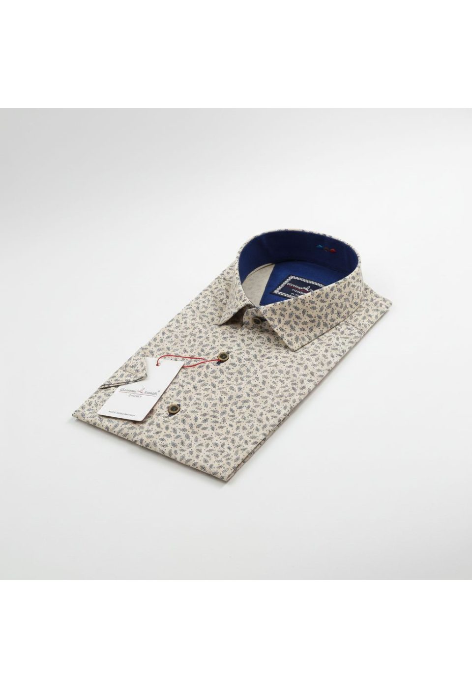 Slim Fit Kısa Kol Desenli Erkek Gömlek 3GMK321427002 - Giovanni Fratelli
