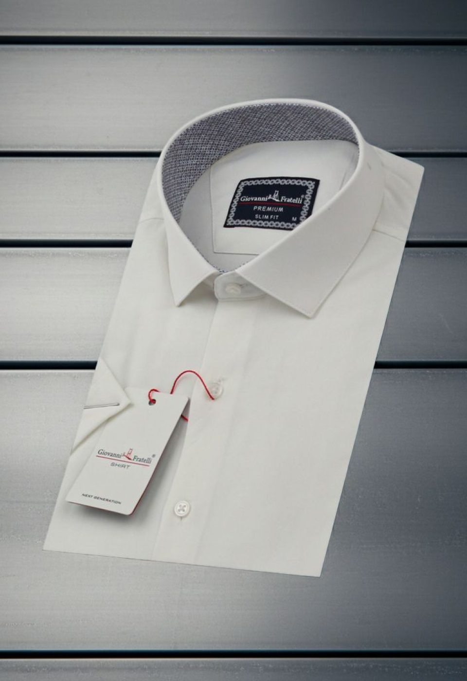 1428 CR K SATIN 002 Slim Fit Kısa Kol Düz Renk Saten Erkek Gömlek 3GMK321428002 - Giovanni Fratelli