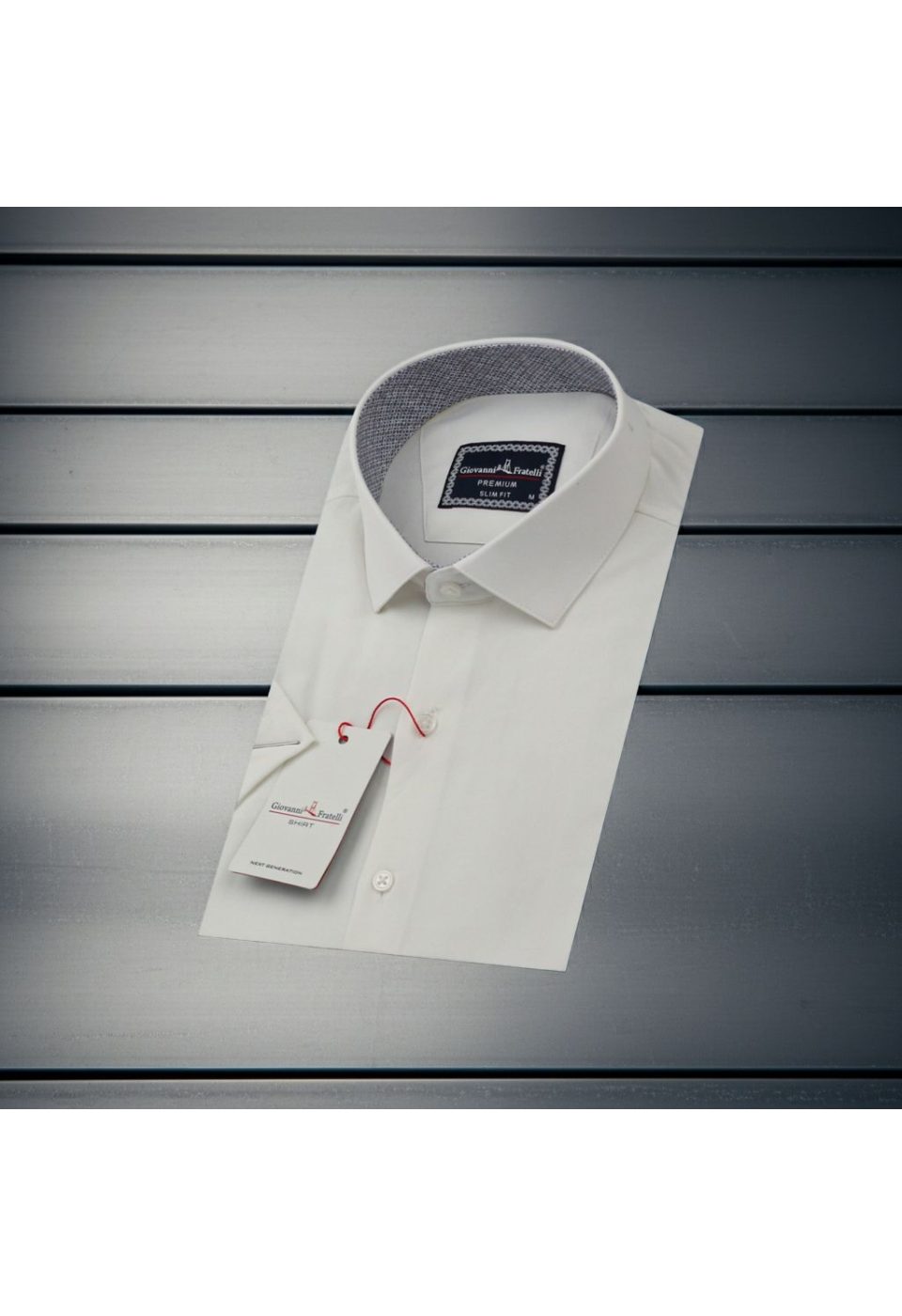 1428 CR K SATIN 002 Slim Fit Kısa Kol Düz Renk Saten Erkek Gömlek 3GMK321428002 - Giovanni Fratelli