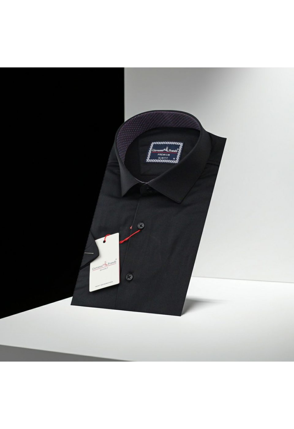 Slim Fit Kısa Kol Düz Renk Saten Erkek Gömlek 3GMK321428003 - Giovanni Fratelli
