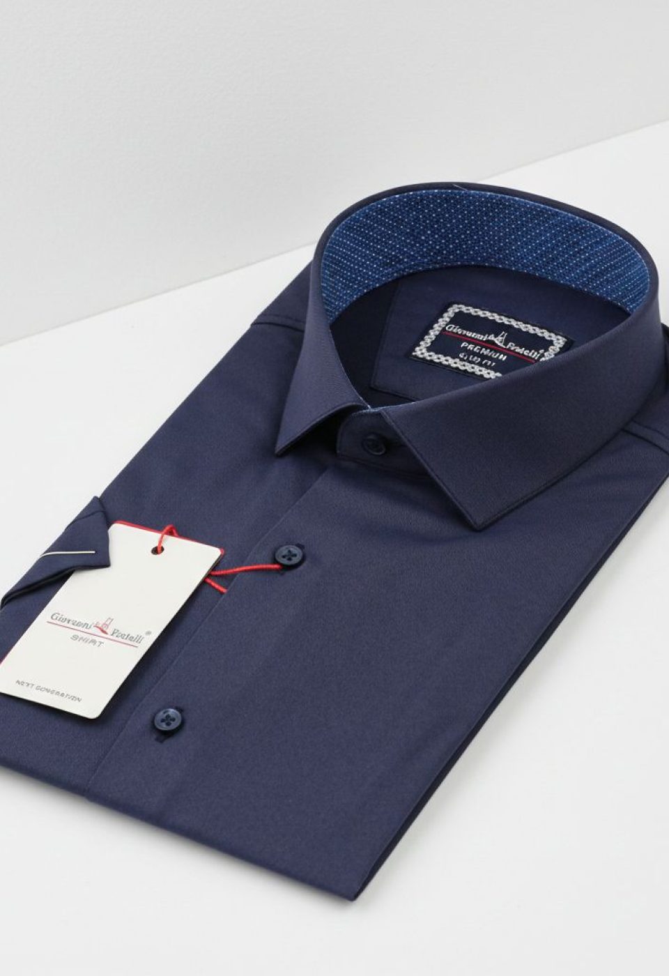 1428 CR K SATIN 004 Slim Fit Kısa Kol Düz Renk Saten Erkek Gömlek 3GMK321428004 - Giovanni Fratelli