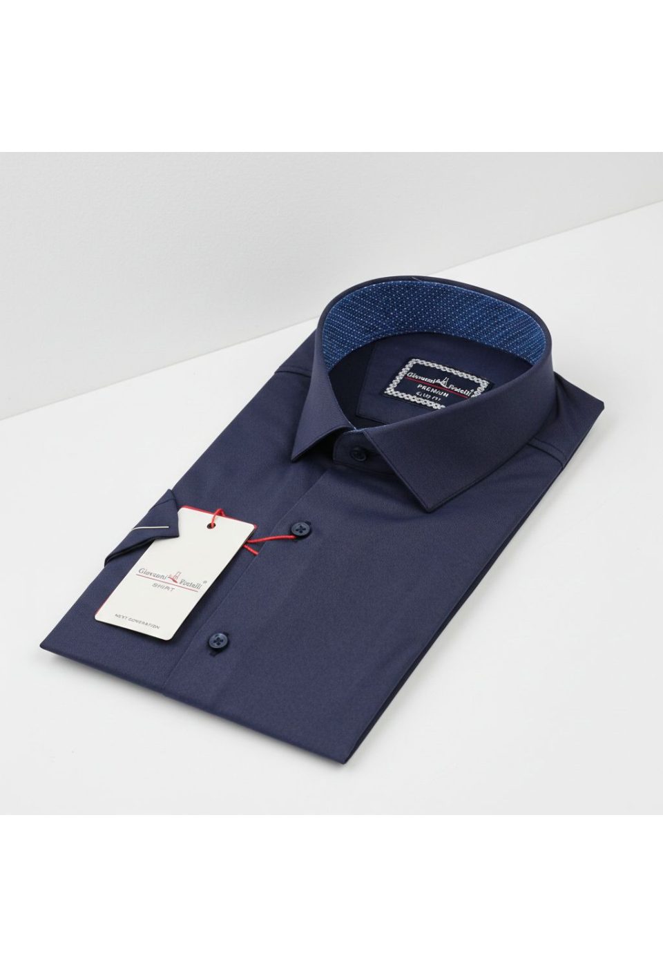 1428 CR K SATIN 004 Slim Fit Kısa Kol Düz Renk Saten Erkek Gömlek 3GMK321428004 - Giovanni Fratelli