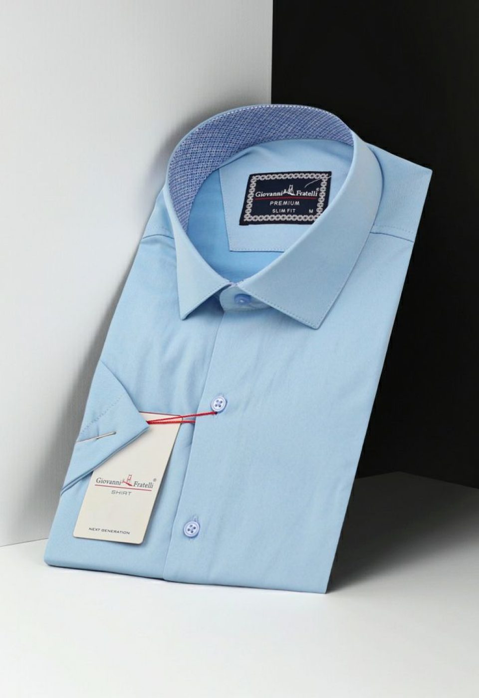 Slim Fit Kısa Kol Düz Renk Saten Erkek Gömlek 3GMK321428009