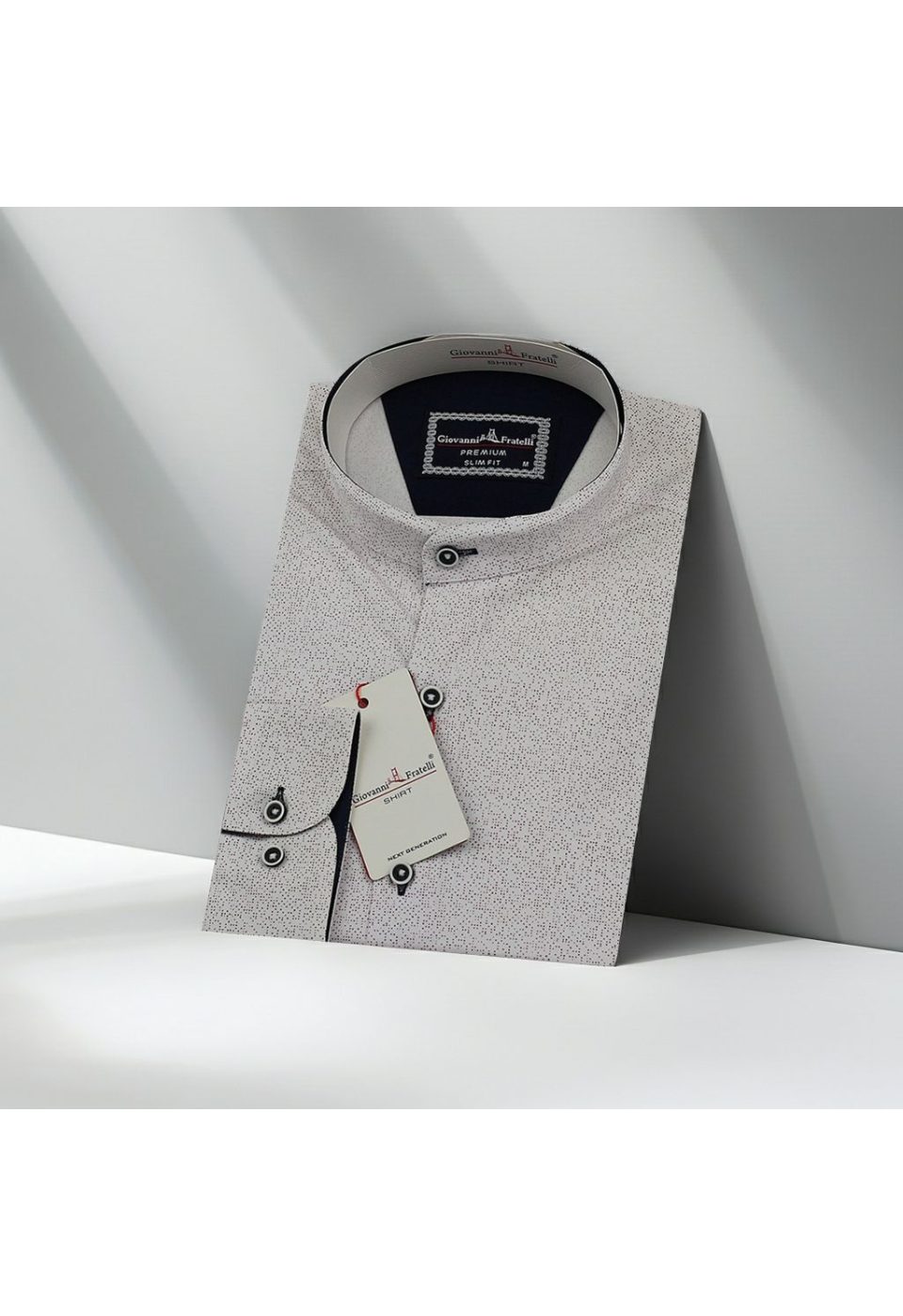 Slim Fit Uzun Kol Desenli Hakim Yaka Erkek Gömlek 3GMK311461005 - Giovanni Fratelli