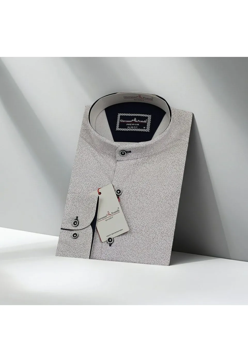 Slim Fit Uzun Kol Desenli Hakim Yaka Erkek Gömlek 3GMK311461005 - Giovanni Fratelli