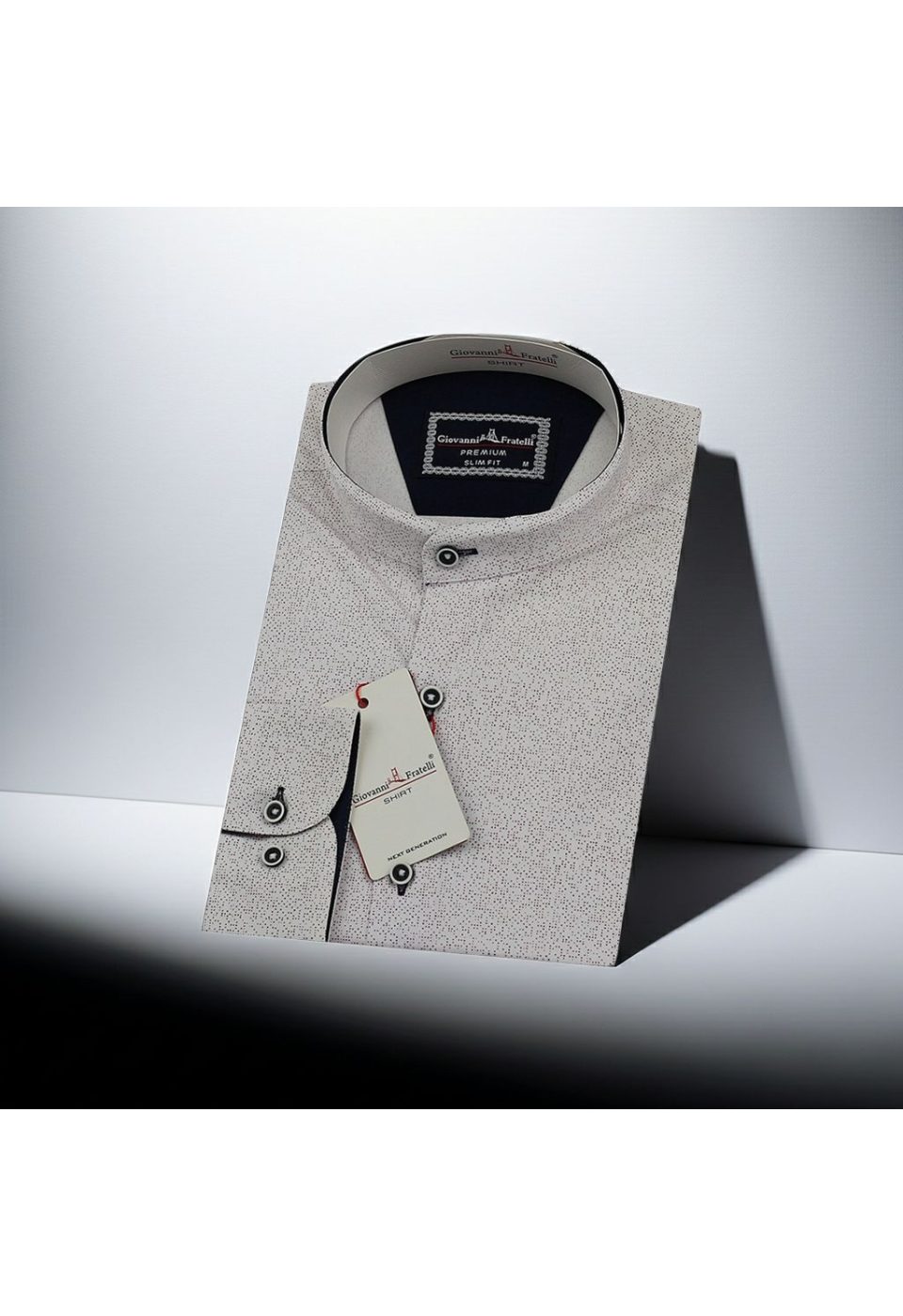 Slim Fit Uzun Kol Desenli Hakim Yaka Erkek Gömlek 3GMK311461005 - Giovanni Fratelli