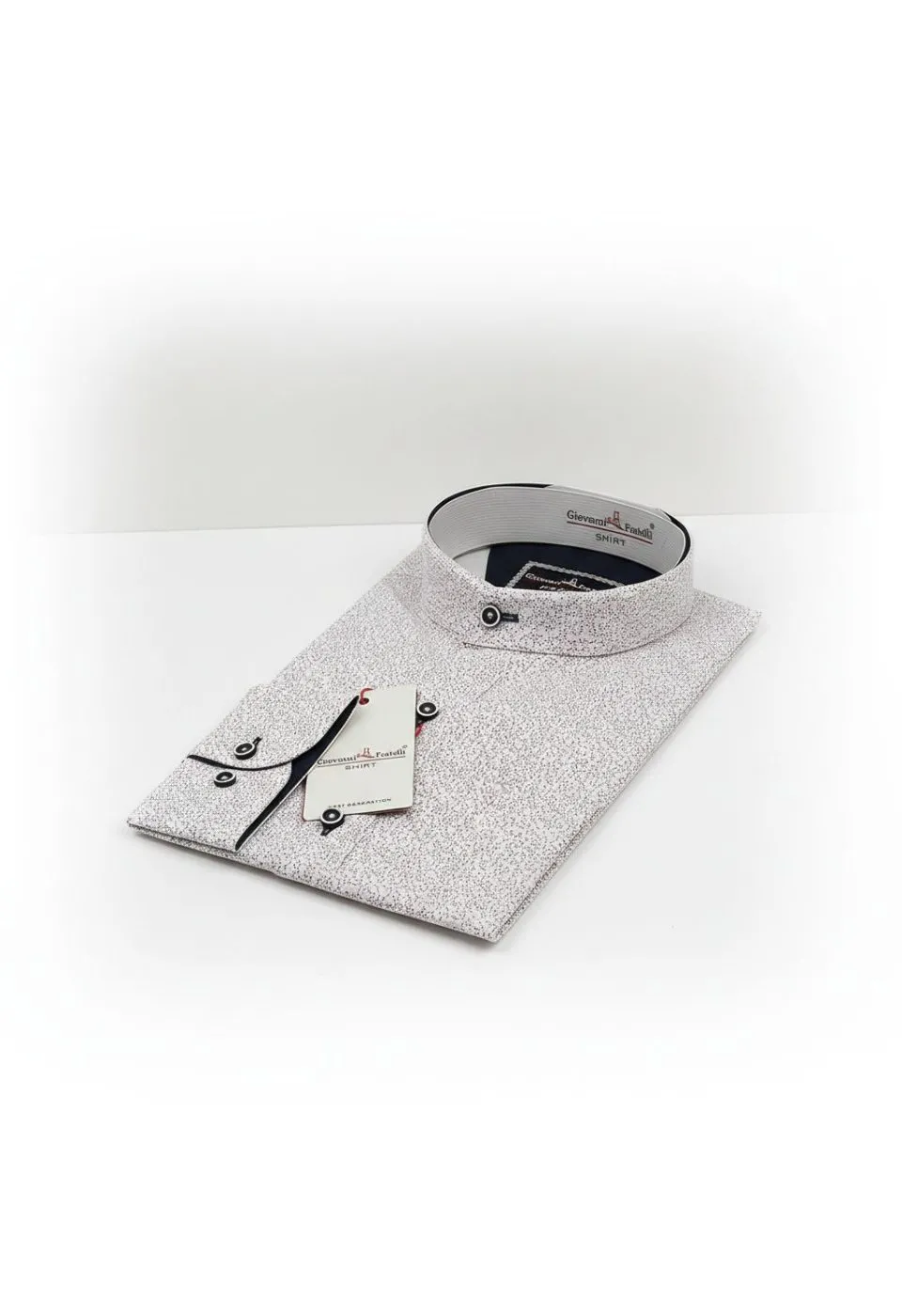 Slim Fit Uzun Kol Desenli Hakim Yaka Erkek Gömlek 3GMK311461005 - Giovanni Fratelli